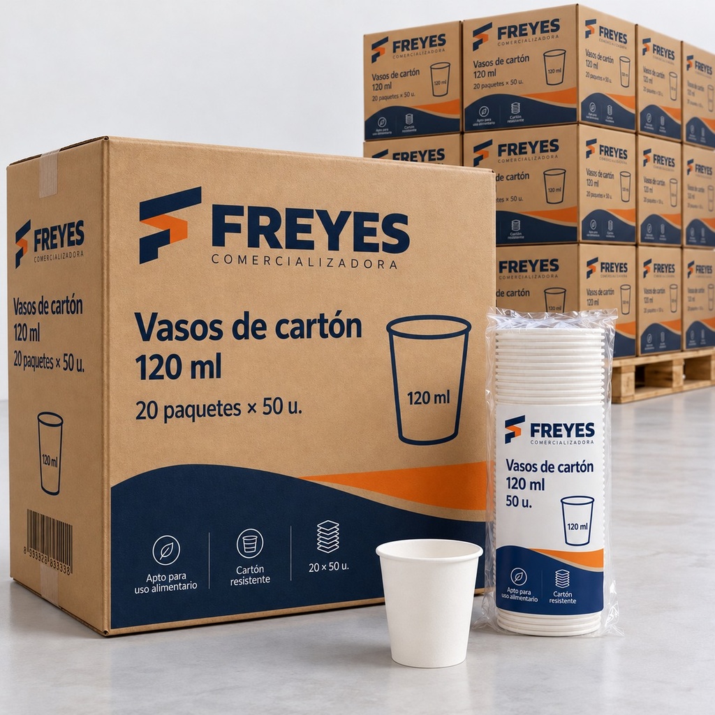 [FY-VASO-ESPRESSO] Vasos de cartón 120 ml, 50 u.