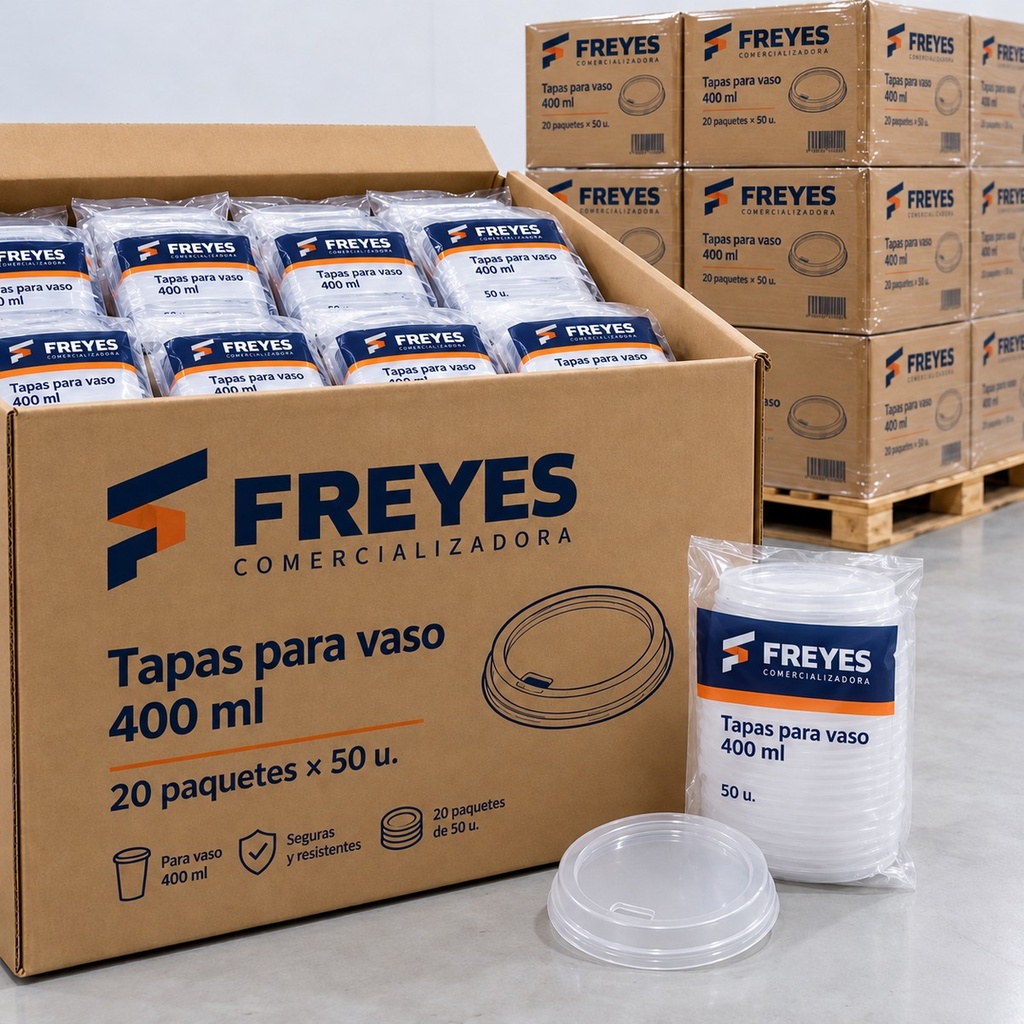 [FY-TAPAS-VASO] Tapas para vaso 400 ml, 50 u.