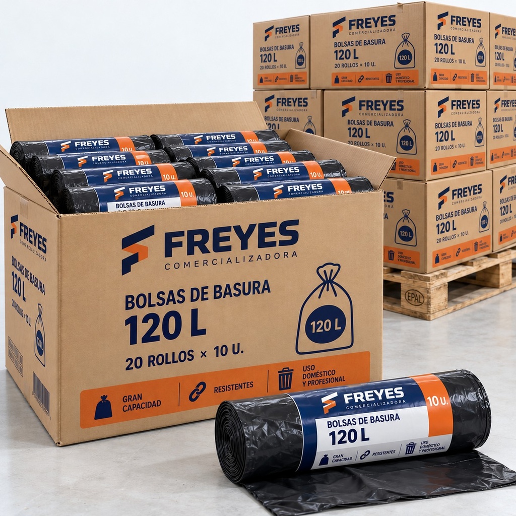 [FY-BASURA-120] Bolsas de basura 120 l, rollo 10 u.