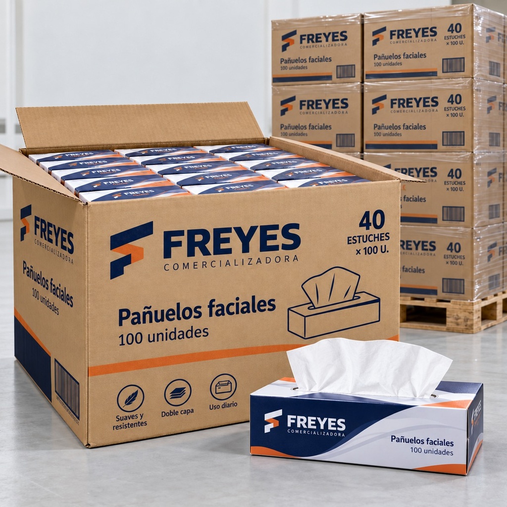 [FY-PAPEL-FACIAL] Pañuelos faciales, caja 100 u.