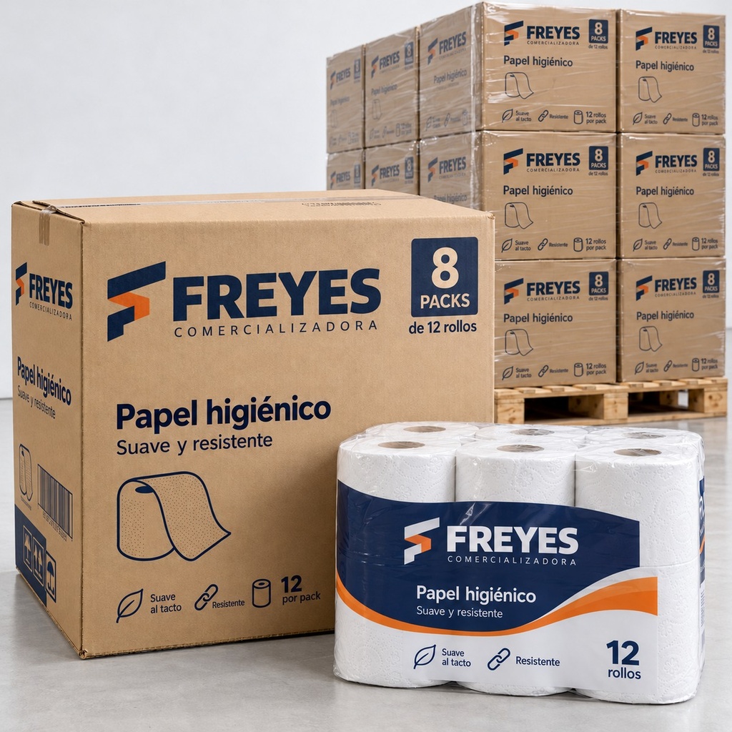 [FY-HIGIENICO] Papel higiénico, pack 12 rollos