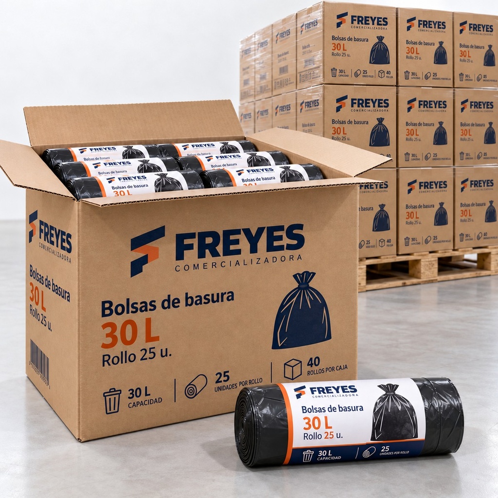 [FY-BOLSAS-BASURA] Bolsas de basura 30 l, rollo 25 u.