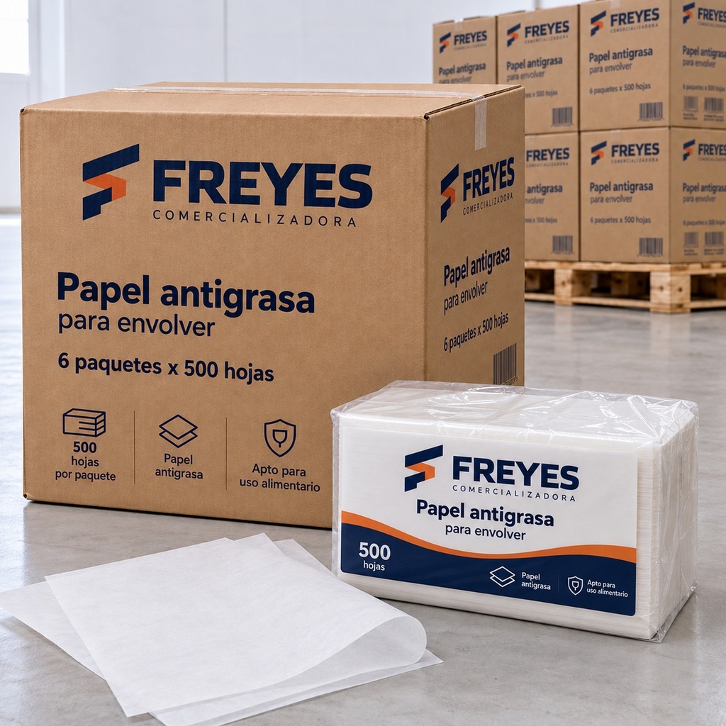 [FY-PAPEL-ANTIGRASA] Papel antigrasa para envolver, 500 hojas